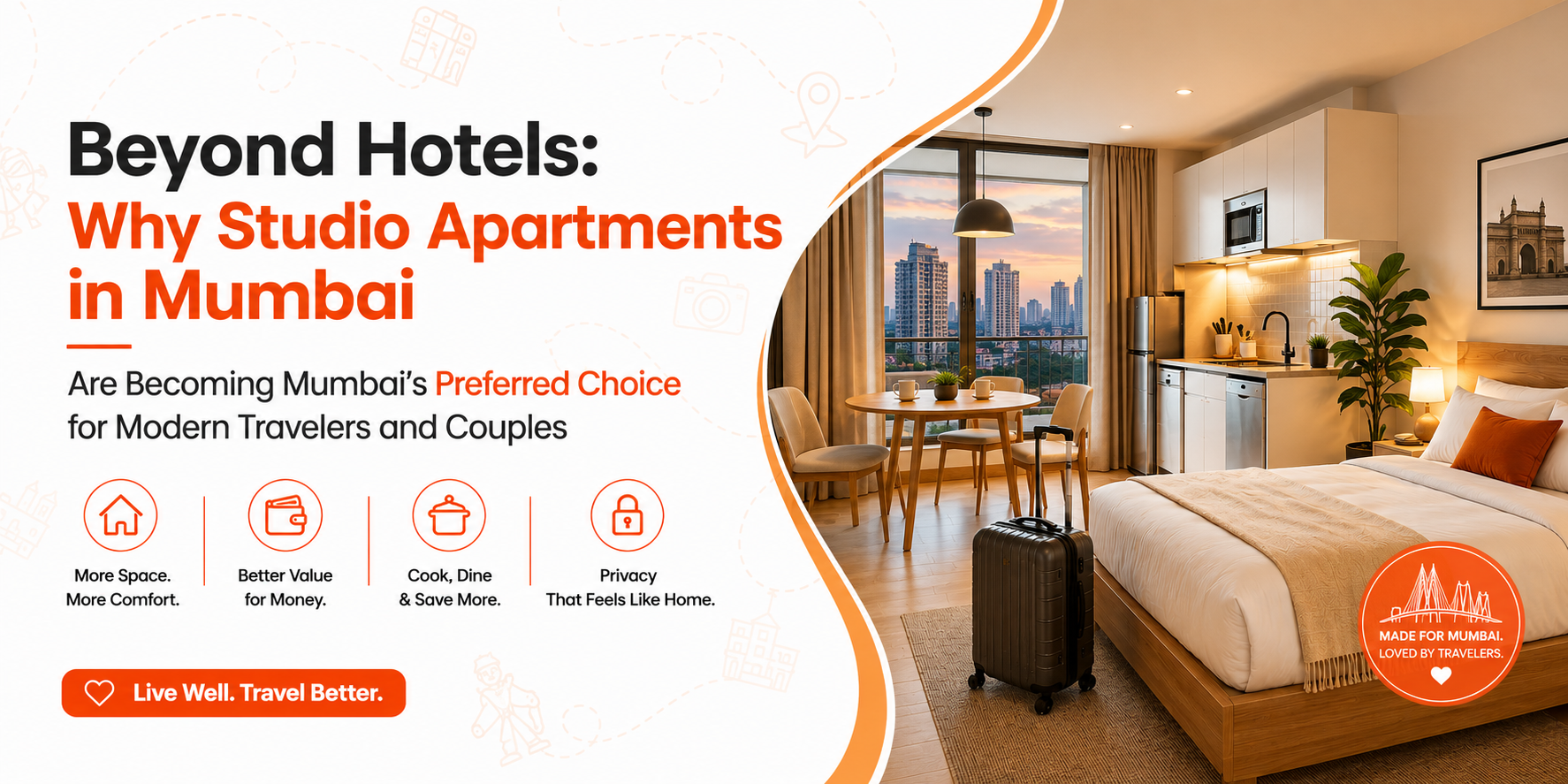 Modern studio apartments in Mumbai with stylish interiors and comfortable living space | Qwiksta